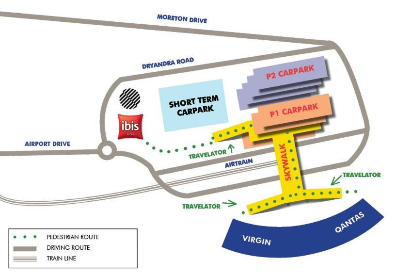 Pullman Brisbane Airport Hotel Luaran gambar Map of the terminal